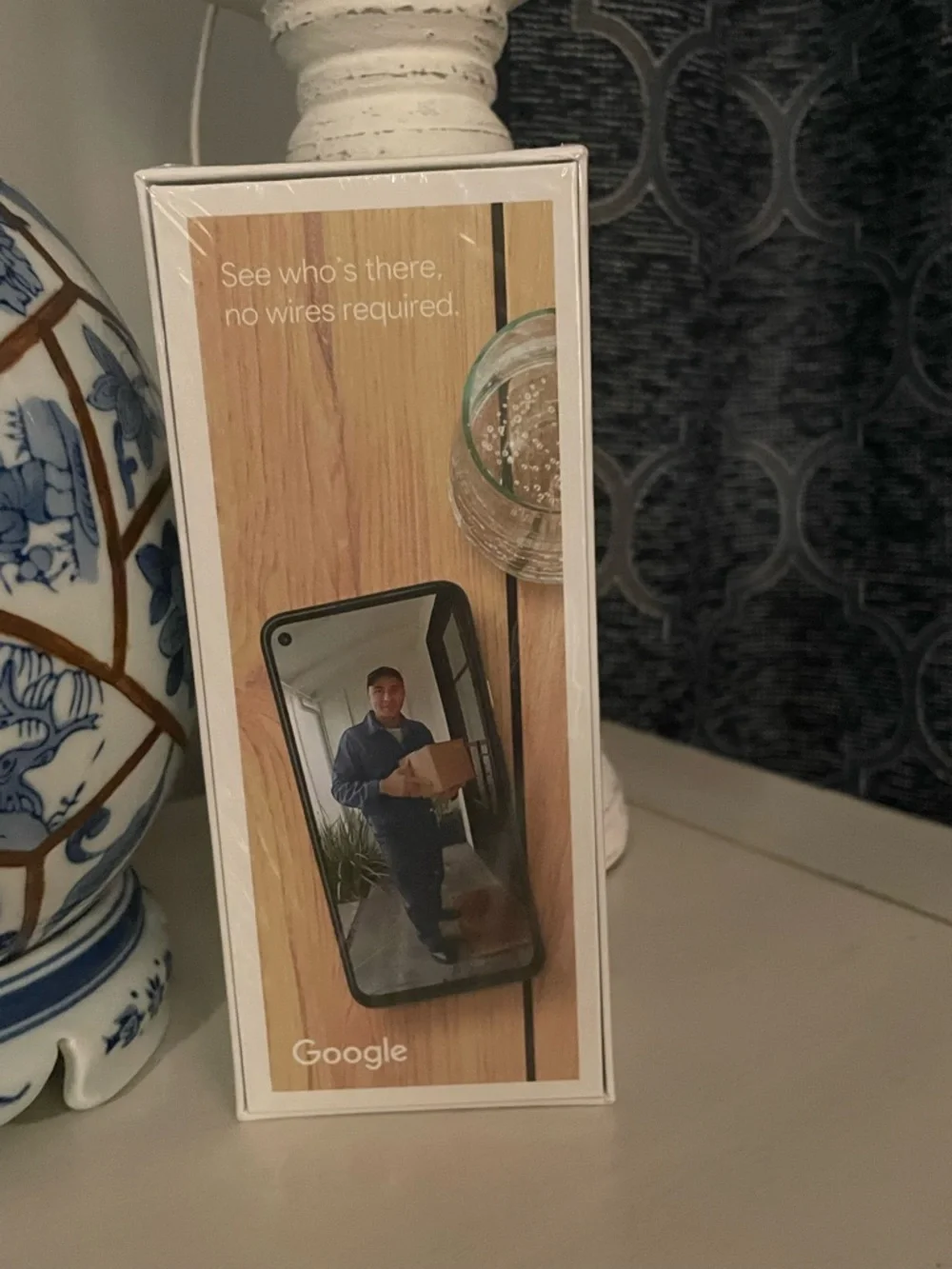 Google Nest Doorbell in White and Black Accent